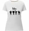 Женская премиум футболка THE BEATLES team Белый фото