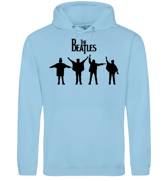 Чоловіча толстовка (худі) THE BEATLES team Блакитний фото