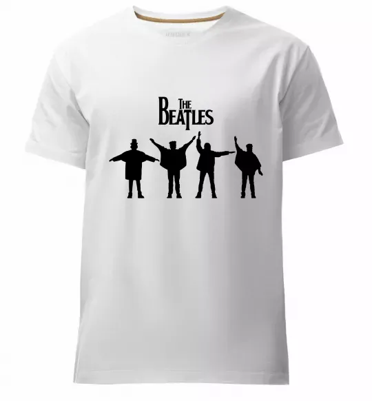 Мужская премиум футболка THE BEATLES team Белый фото