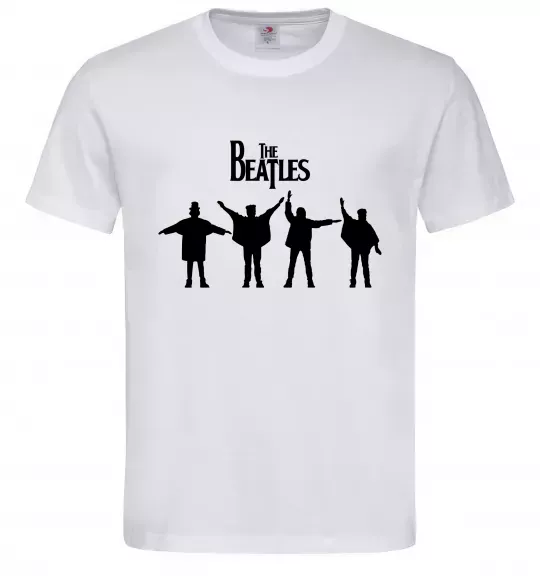 Мужская футболка THE BEATLES team Белый фото