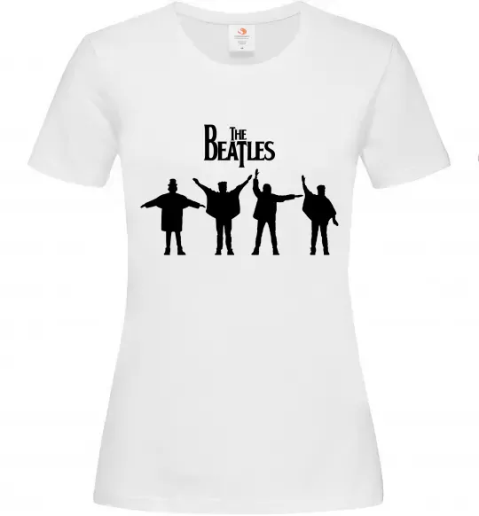 Женская футболка THE BEATLES team Белый фото