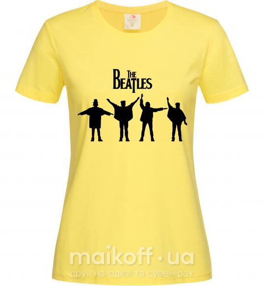 Жіноча футболка THE BEATLES team Лимонний фото