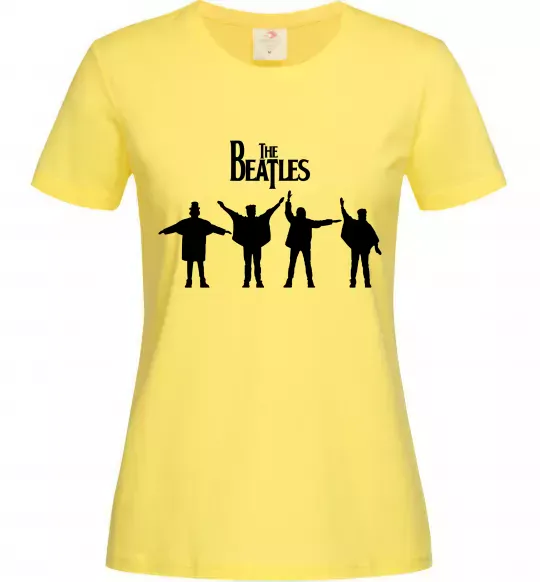 Женская футболка THE BEATLES team Лимонный фото