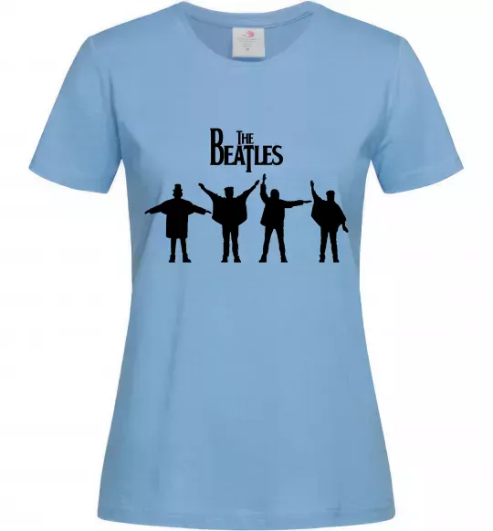 Женская футболка THE BEATLES team Голубой фото