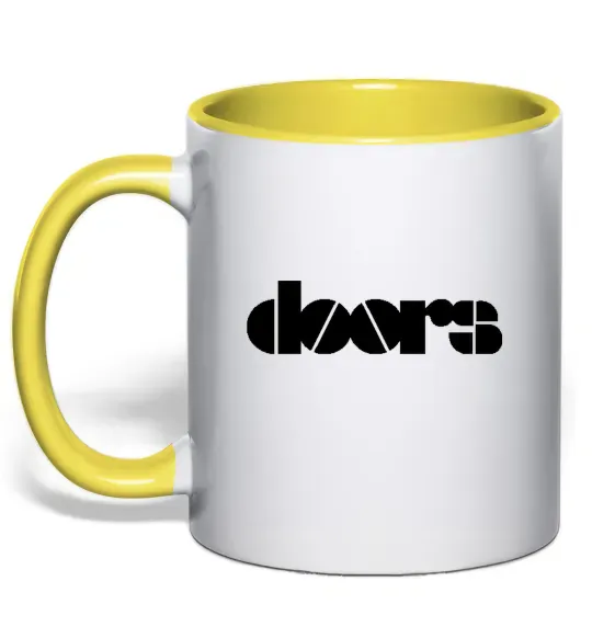 Чашка с цветной ручкой THE DOORS Солнечно желтый фото