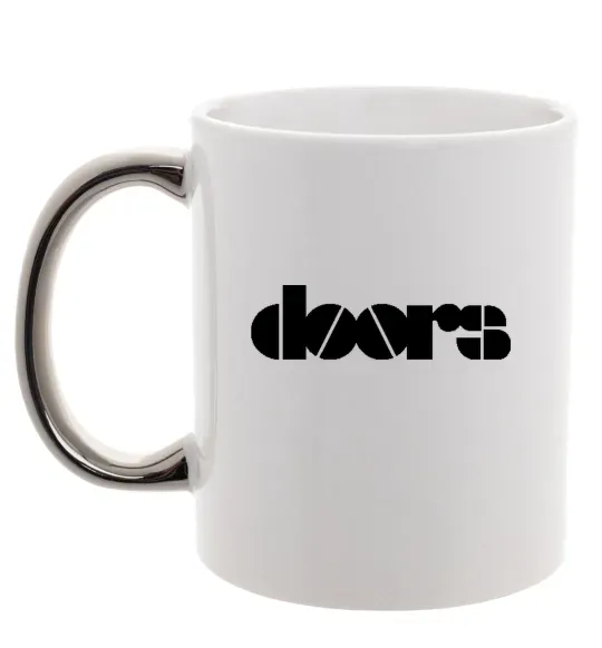 Чашка с цветной ручкой THE DOORS Серебро фото