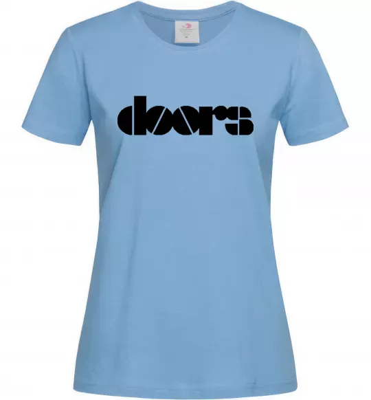 Жіноча футболка THE DOORS Блакитний фото