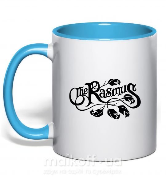 Чашка з кольоровою ручкою THE RASMUS Блакитний фото