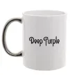 Чашка з кольоровою ручкою DEEP PURPLE Срібло фото