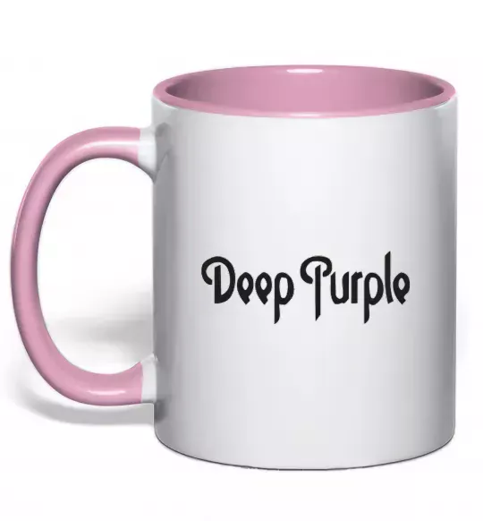 Чашка з кольоровою ручкою DEEP PURPLE Ніжно рожевий фото