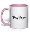 Чашка з кольоровою ручкою DEEP PURPLE Ніжно рожевий фото