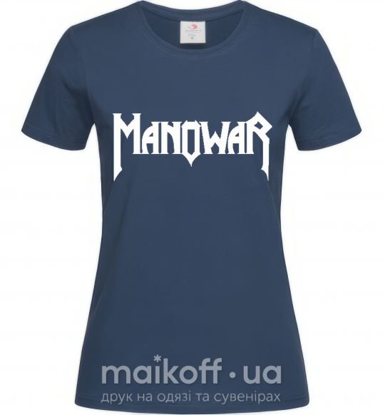Жіноча футболка MANOWAR Темно-синій фото