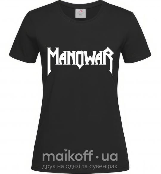 Жіноча футболка MANOWAR Чорний фото