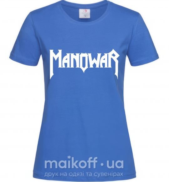 Женская футболка MANOWAR Ярко-синий фото