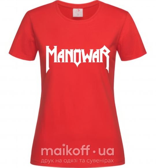 Женская футболка MANOWAR Красный фото
