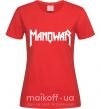 Жіноча футболка MANOWAR Червоний фото