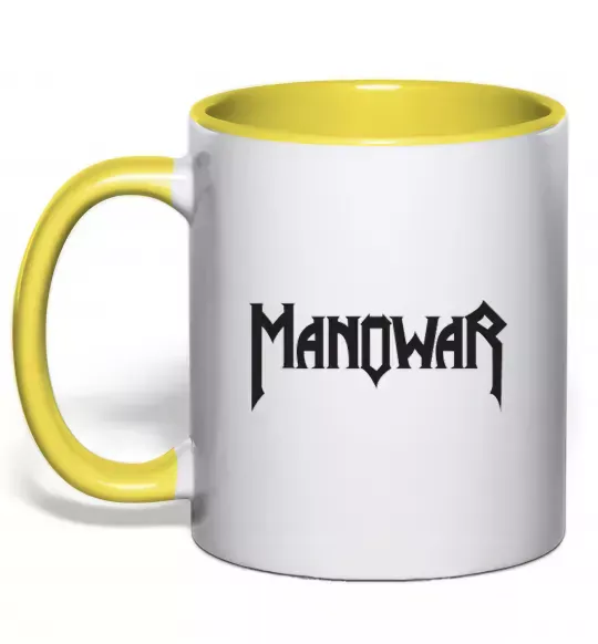 Чашка з кольоровою ручкою MANOWAR Сонячно жовтий фото