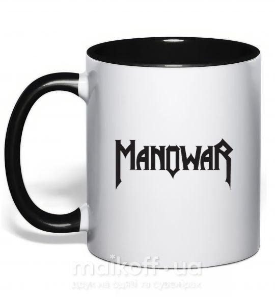 Чашка з кольоровою ручкою MANOWAR Чорний фото