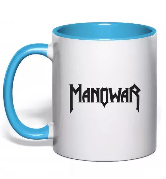 Чашка з кольоровою ручкою MANOWAR Блакитний фото