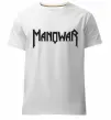 Мужская премиум футболка MANOWAR Белый фото