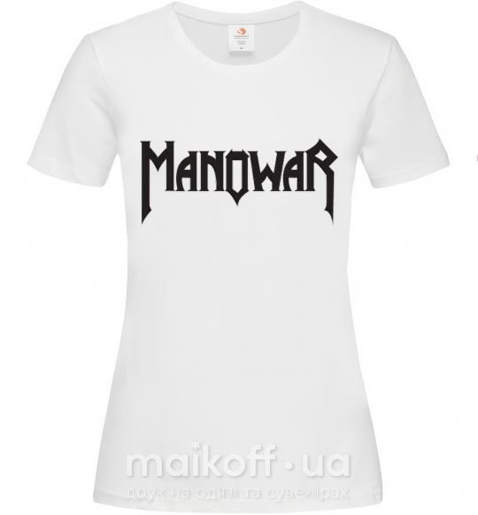 Жіноча футболка MANOWAR Білий фото