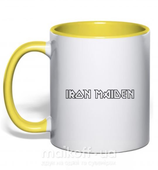 Чашка с цветной ручкой IRON MAIDEN Солнечно желтый фото