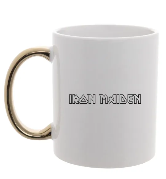 Чашка з кольоровою ручкою IRON MAIDEN Золото фото