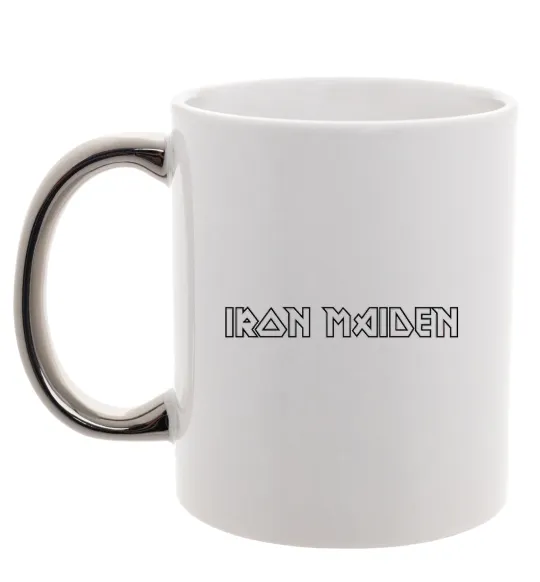 Чашка з кольоровою ручкою IRON MAIDEN Срібло фото