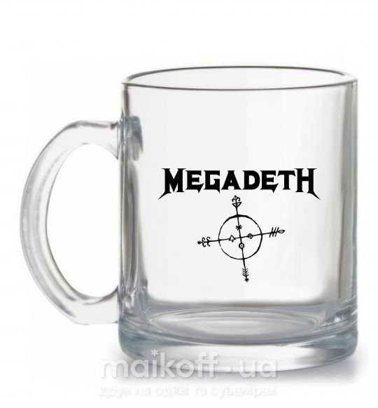Чашка скляна MEGADETH Прозорий фото