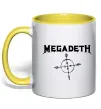 Чашка с цветной ручкой MEGADETH Солнечно желтый фото