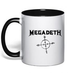 Чашка з кольоровою ручкою MEGADETH