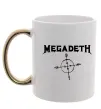 Чашка с цветной ручкой MEGADETH Золото фото