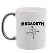 Чашка с цветной ручкой MEGADETH Серебро фото