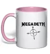 Чашка с цветной ручкой MEGADETH Нежно розовый фото