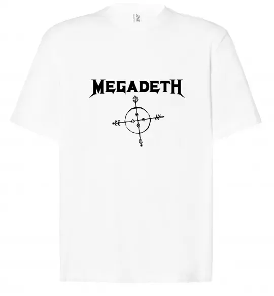 Футболка Оверсайз MEGADETH Білий фото
