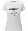Женская премиум футболка MEGADETH Белый фото