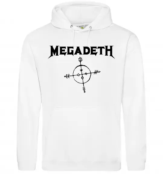 Мужская толстовка (худи) MEGADETH Белый фото