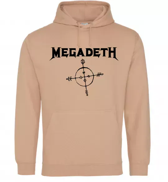 Мужская толстовка (худи) MEGADETH Песочный фото