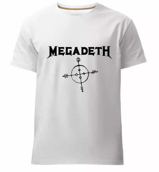 Мужская премиум футболка MEGADETH Белый фото