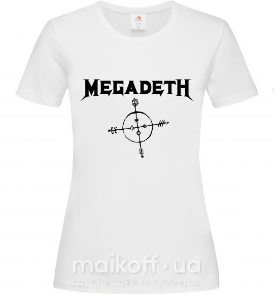 Жіноча футболка MEGADETH Білий фото