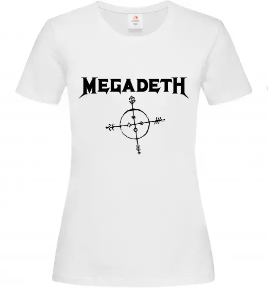 Женская футболка MEGADETH Белый фото