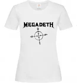 Женская футболка MEGADETH Белый фото