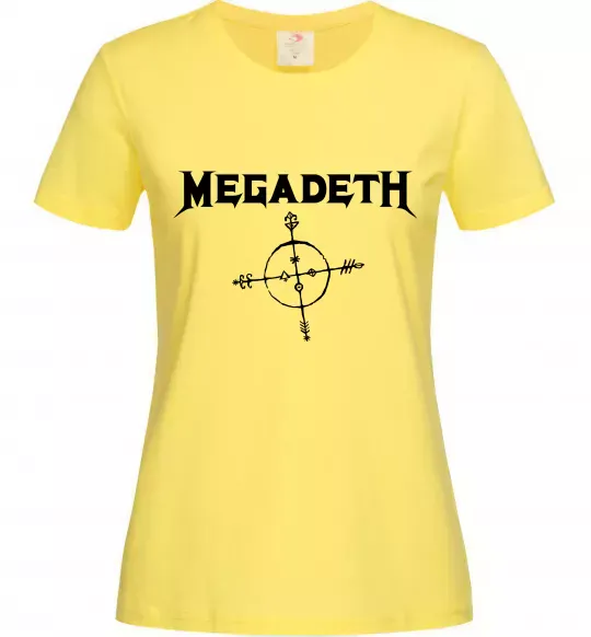 Женская футболка MEGADETH Лимонный фото
