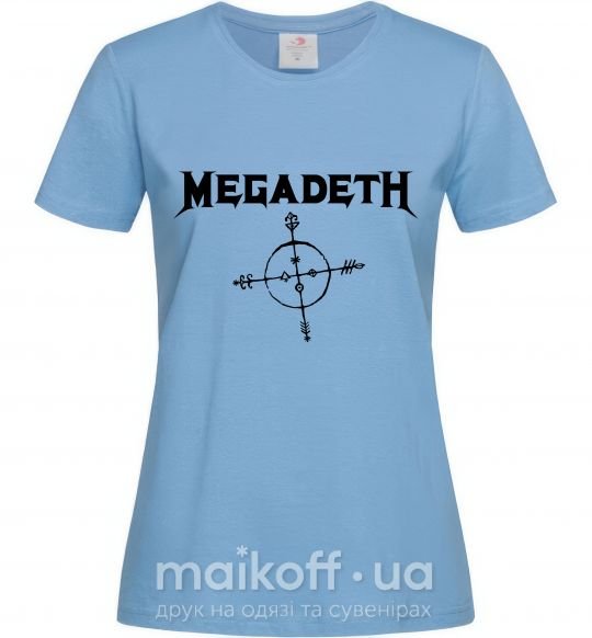 Женская футболка MEGADETH Голубой фото