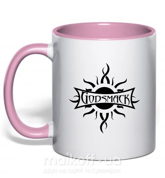 Чашка с цветной ручкой GODSMACK Нежно розовый фото