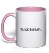 Чашка с цветной ручкой BLACK SABBATH Нежно розовый фото