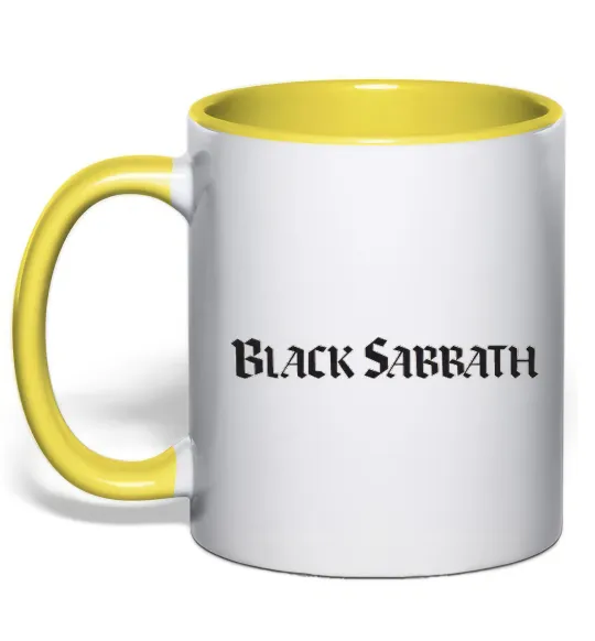 Чашка з кольоровою ручкою BLACK SABBATH Лимонний фото