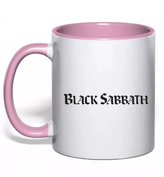 Чашка з кольоровою ручкою BLACK SABBATH Ніжно рожевий фото