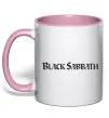Чашка з кольоровою ручкою BLACK SABBATH Ніжно рожевий фото