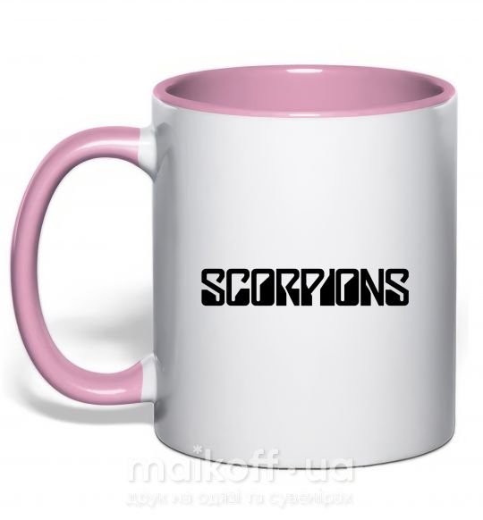 Чашка з кольоровою ручкою SORPIONS Ніжно рожевий фото